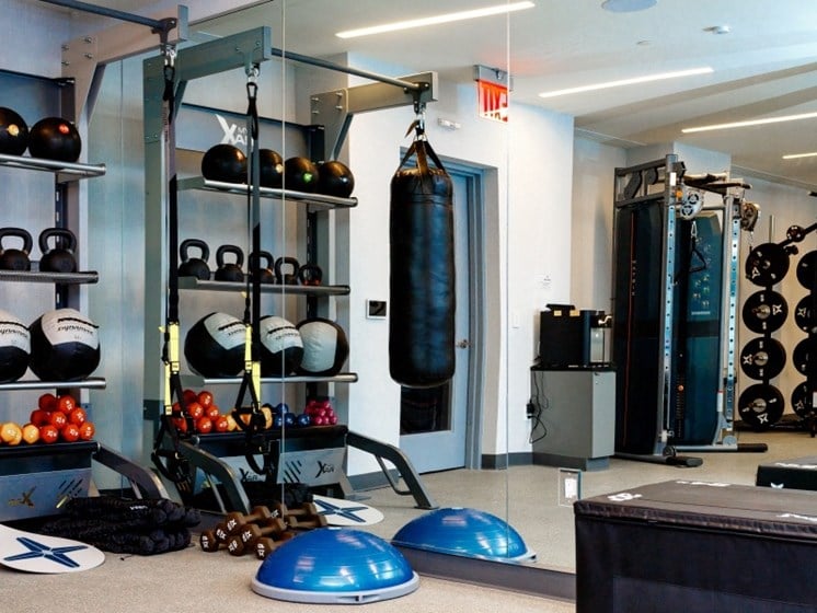 Fitness Center With Modern Equipment at 470 Manhattan, Brooklyn, New York